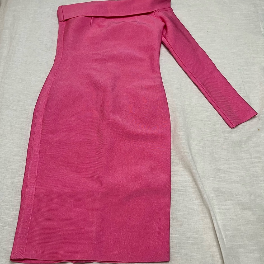 Pink bandage dress
